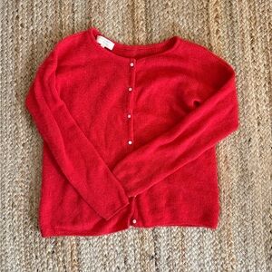 Sezane Gaspard Red Button-Up Women's Cardigan